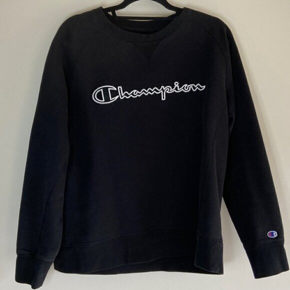 champion black crewneck sweater - Picture 4 of 7